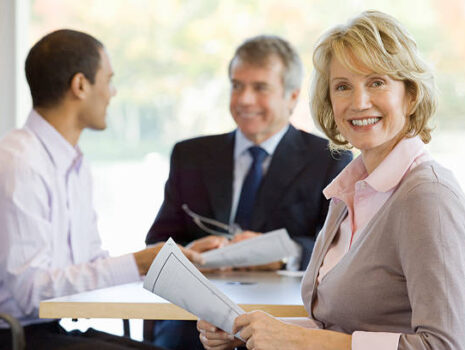 Businesswoman smiling